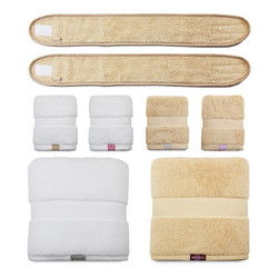 amarelle 艾米乐 tz02A类纯棉吸水毛巾浴巾套装超级吸水家庭节日礼物礼盒两件套