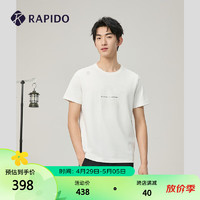 Rapido 雳霹道 2024年男士O系列罗马布印花短袖T恤休闲运动CN4142O36 白色 190/104A