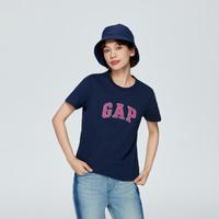 Gap 盖璞 女装夏2024新款LOGO短袖T恤圆领甜辣上衣纯棉打底衫402168