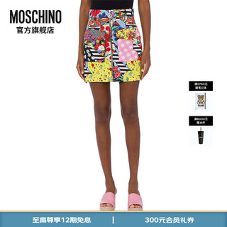 MOSCHINO M05CH1N0 JEANS24春夏女士拼布拉链迷你裙 多色 36