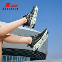 XTEP 特步 减震旋10.0跑步鞋女鞋2023年夏季网面透气轻便跑鞋缓震运动鞋 黑/泡沫绿 10.0 37
