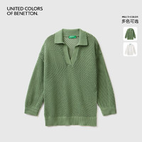 BENETTON 贝纳通 品牌女士POLO衫春秋小众设计