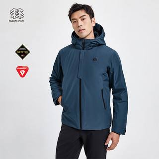 KOLON SPORT 可隆电加热棉服冲锋衣 男子戈尔防水防风智能夹克 蓝色BU 170/M