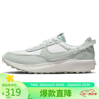 NIKE 耐克 春夏休闲鞋男缓震复古跑WAFFLE DEBUT运动鞋DV0813-100白绿40