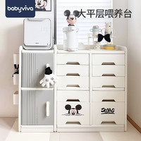 babyviva 婴儿喂养台收纳柜宝宝儿童五斗柜小立柜客厅卧室靠墙置物储物衣柜