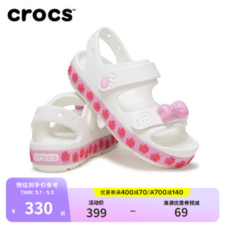 crocs 卡骆驰 儿童卡骆班蝴蝶结儿童女大童凉鞋沙滩鞋|210028