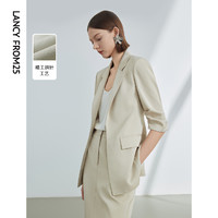 朗姿 法式高级感气质职业设计感西服外套2024年夏季新款休闲西装女