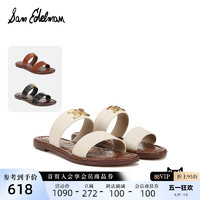 Sam Edelman 2024春夏新款时尚一字带牛皮拖鞋外穿凉拖鞋女GILLES