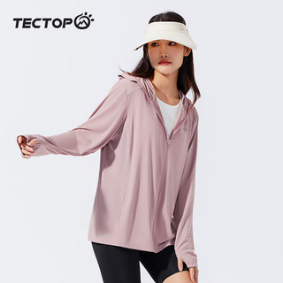 探拓（TECTOP）凉感防紫外线防晒衣女士夏季透气户外服2422132FS女款皮粉色L
