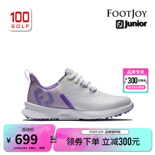 FOOTJOY 高尔夫球鞋儿童24FEATURES轻量舒适FJ青少年高尔夫球鞋 白色/紫色 34