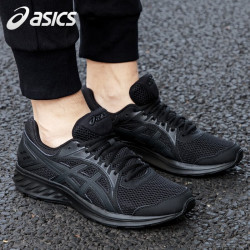 京东百亿补贴asics亚瑟士黑武士跑步鞋子男透气艾斯克斯专业运动鞋