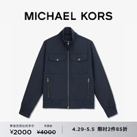 MICHAEL KORS迈克高仕 男士机车风翻领夹克外套 藏青色 401 S