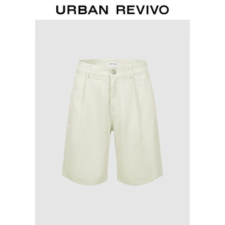 URBAN REVIVO 男士高级感宽松丹宁休闲短裤 UMU840037 冷灰 29