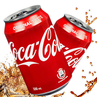 可口可乐（Coca-Cola）香港版饮品可口可乐原味可乐碳酸饮料易拉罐整 红色可口330ml*6罐