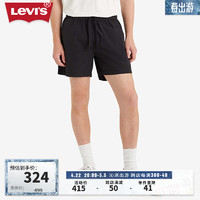 Levi's李维斯24夏季男士复古休闲棉混纺宽松直筒短裤帅气时尚 黑色 L