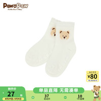 Paw in Paw PawinPaw卡通小熊童装2024年夏季女童袜子儿童印花短袜可爱 Ivory象牙色/39 014