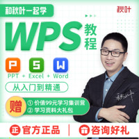 秋叶 和秋叶一起学wps教程视频PPT Excel Word全套零基础办公视频课