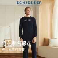 SCHIESSER 舒雅 毛巾布圆领可外穿男士长袖睡衣家居服套装20372H