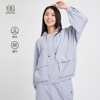 KOLON SPORT 可隆女户外防水透汽夹克轻量弹力运动外套 紫罗兰色VI 175/XL