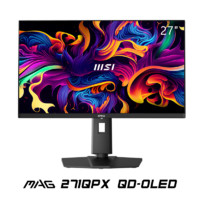 MSI 微星 MAG 271QPX 26.5英寸QD-OLED显示器（2560*1440、360Hz、0.03ms、HDR400）