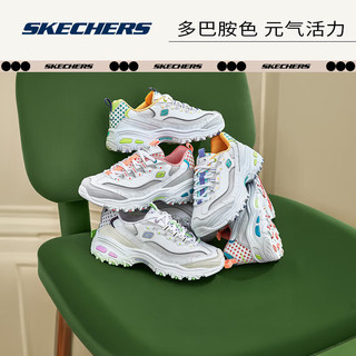 斯凯奇Skechers女子时尚绑带轻便时尚运动休闲鞋150232 白色/灰色/粉色/WGYP 37