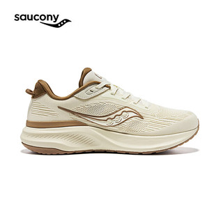 Saucony索康尼泡芙2软弹舒适女跑鞋日常通勤训练运动鞋米咖啡37.5