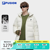 FILA 斐乐 FUSION 斐乐潮牌羽绒服男2023冬季时尚简约宽松连帽上衣