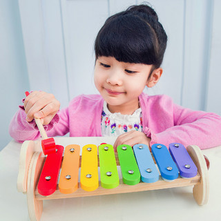 木马智慧五一儿童玩具实木桌游乐感启蒙感知早教机启智手敲打乐器