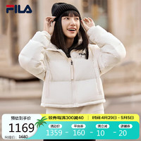 FILA 斐乐 官方女子羽绒服2023冬保暖防风宽松短款面包服运动外套