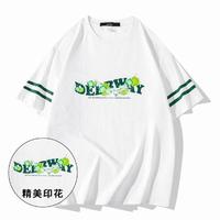 Deerway 德尔惠 运动T恤2024年夏季款纯棉短袖t恤男士休闲时尚百搭圆领上衣