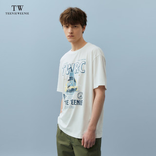 Teenie Weenie Men小熊男装T恤2024夏季少年休闲宽松圆领短袖上衣 白色 170/M
