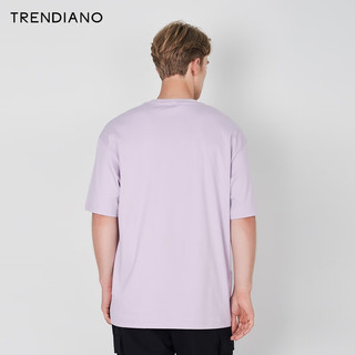 TRENDIANO系列潮牌印花短袖2024年夏季宽松小熊休闲装无性别男女T恤 粉紫 M