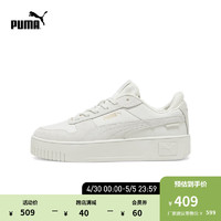 PUMA 彪马 官方 新款女子复古增高休闲板鞋 CARINA STREET SD 395093 灰色-灰色-金色-02 37