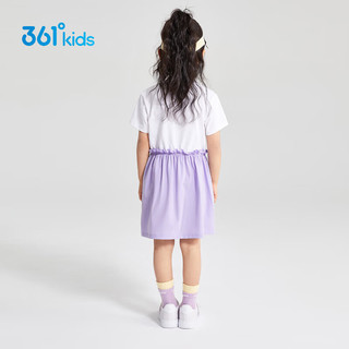 361°童装 女小童连衣裙2024夏卡通短袖背带裙儿童裙子 紫110 浅兰紫