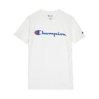 Champion草写logo圆领短袖T恤T8533G-Y07718-045 白色 L码