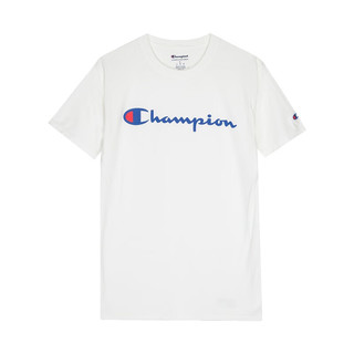 Champion草写logo圆领短袖T恤T8533G-Y07718-045 白色 L码