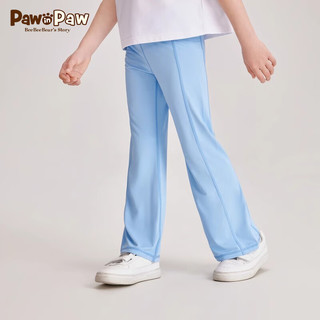 PawinPaw小熊童装24年夏女童喇叭裤舒适凉感长裤 Blue蓝色/50 150