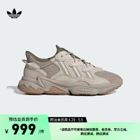 adidas 阿迪达斯 OZWEEGO经典运动复古老爹鞋男女阿迪达斯官方三叶草 矾土棕/灰褐/黑色 35.5