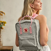 北极狐 FJALLRAVEN北极狐双肩包超轻大容量露营Kanken背包021-312雾灰色/粉色 16L