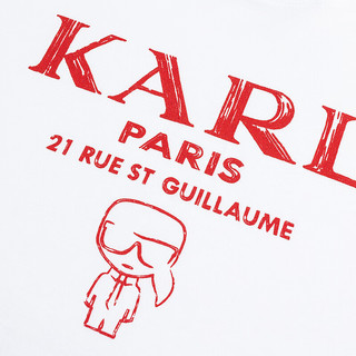 Karl Lagerfeld卡尔拉格斐2024夏季KARL印花短袖T恤老佛爷 本白 54