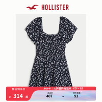 HOLLISTER24春夏甜辣柔软短款短袖裙裤式连衣裙 女 358337-1 海军蓝碎花 XXS (160/80A)标准版