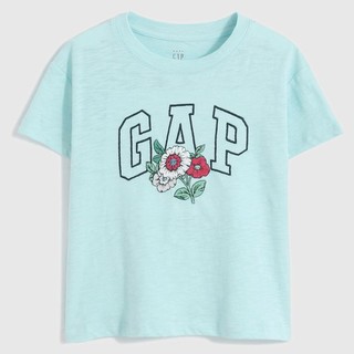 Gap 盖璞 女幼童夏LOGO短袖T恤536554儿童装运动可爱上衣