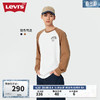 Levi's 李维斯 24春季男士长袖T恤美式复古百搭 棕色/灰色拼色 A9220-0001 L