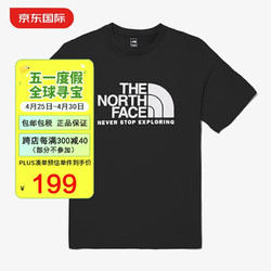 THE NORTH FACE 北面 短袖户外男女运动T恤舒适上衣透气圆领BIG NT7UN57A黑色S