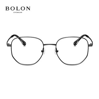 暴龙（BOLON）眼镜近视光学镜眼镜框可配度数 BJ7283B11框+0度防蓝光镜片 B11-半光哑黑