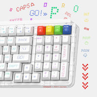 米物Z830Pro彩虹像素三模无线热插拔彩色透明外壳复古可爱键盘