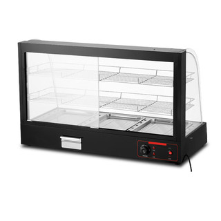 TYXKJ台式商用保温柜食品小型加热恒温箱展示柜板栗蛋挞面包玻璃熟食柜   (豪华款)黑色3盘3层