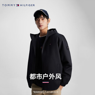 TOMMY HILFIGER【出走都市】【防风防水】男女三合一耐磨冲锋款外套35258 暗夜黑BDS S