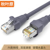 CHOSEAL 秋叶原 六类千兆网线 Cat6六类屏蔽8芯双绞线 工程家用电脑监控跳线成品网线 灰色 15米 CT600A