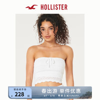 HOLLISTER24春夏辣妹修身钩短款抹胸上衣 女 358378-1 白色 XXL (170/116A)